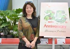 Xi Chen, owner of Siere Handel. Siere Handel is celebrating its 25th anniversary this year and that, along with a wide range of products, was highlighted to visitors. The tissue culture is done in China, then Siere Handel imports that to the Dutch firm and sells it worldwide.